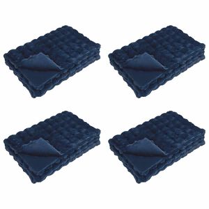 vidaXL Skliikkerteppe / pledd i kunstig kaninpels Olite 4 stk.