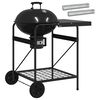 vidaXL Kullgrill med r&oslash;yketuber 91 x 71 x 107 cm St&aring;l Svart