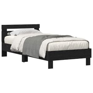 vidaXL Sengestamme Svart Eik 100 x 200 cm Konstruert tre