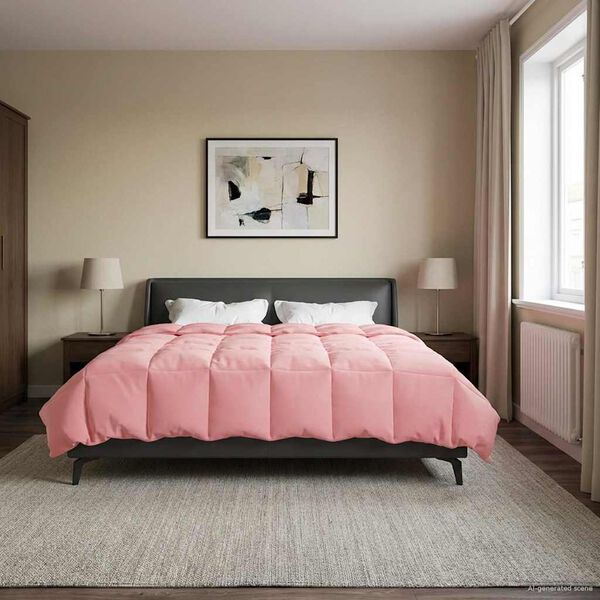 vidaXL Sommerdyne Quilted Rosa 240 x 260 cm Mikrofiber