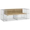 vidaXL Hagebenk gabiondesign 184x71x65,5 cm impregnert furu