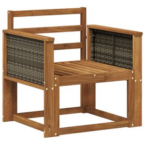 vidaXL Ute Midt Sofa Solid akasietre Naturlig