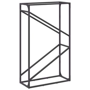 vidaXL Vedstativ svart 60x25x100 cm kaldvalset st&aring;l