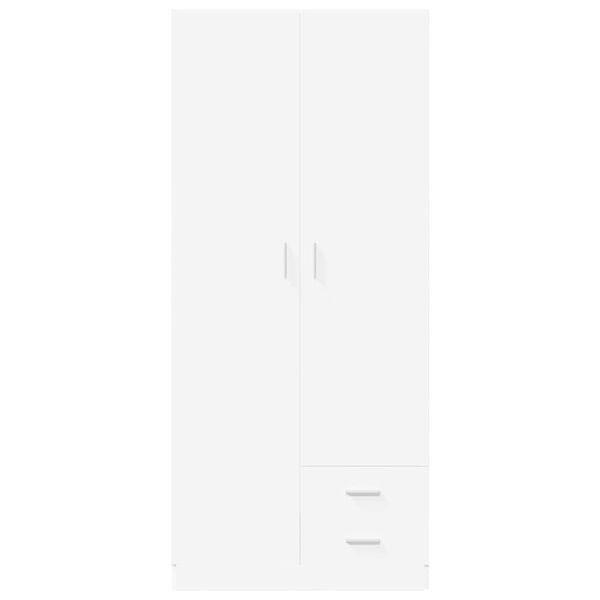 vidaXL Garderobe hvit 80x52x180 cm konstruert tre