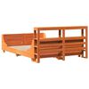 vidaXL Sengeramme uten madrass voksbrun 140x190 cm heltre furu
