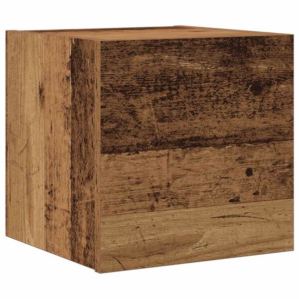 vidaXL TV-skapsett 7 deler veggmontert gammelt tre konstruert tre