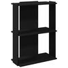 vidaXL Bokhylle 3 etasjer svart 60x30x80 cm konstruert tre