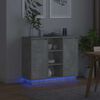 vidaXL LED sideboard Betonggr&aring; 90 x 32 x 75 cm Konstruert tre
