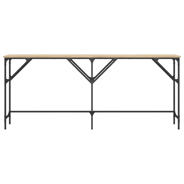 vidaXL Konsollbord sonoma eik 180x29x75 cm konstruert tre