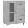 vidaXL Highboard betonggr&aring; 69,5x34x180 cm konstruert tre