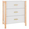 vidaXL Skjenk hvit 62x38x70 cm konstruert tre