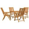 vidaXL Hage Spisegruppe 5 stk. Brun Solid akasietre