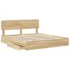 vidaXL Seng med Oppbevaring Sonoma eik 180 x 200 cm Konstruert tre