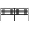 vidaXL Sengegavl i metall svart 200 cm