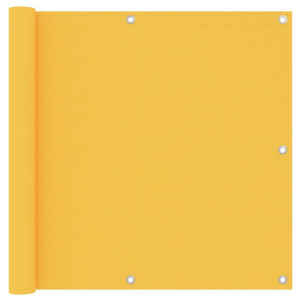 vidaXL Balkongskjerm gul 90x300 cm oxfordstoff
