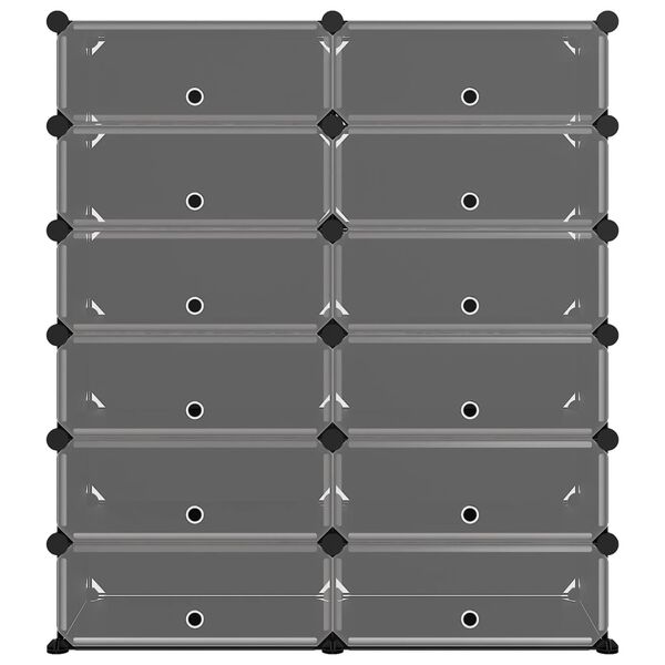 vidaXL Skostativ svart 94,5x36,5x106 cm PP