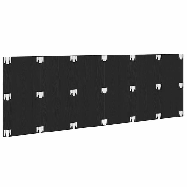 vidaXL Seng Hodegjerde Svart Eik 160 x 1.5 x 80.5 cm Konstruert tre