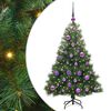 vidaXL Kunstig juletre med 150 LED med stativ gr&oslash;nn 120 cm PE og PVC
