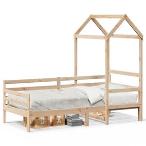 vidaXL Dagseng med tak 80x200 cm heltre furu