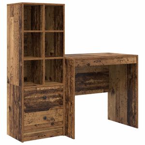 vidaXL Skrivebord Gammelt tre 125,5 x 50 x 127 cm 2 stk.