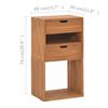 vidaXL Oppbevaringsskap 40x30x76 cm heltre teak