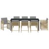 vidaXL Hage Spisegruppe 9 pcs Beige polyrotting