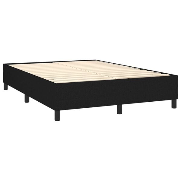 vidaXL Boxspring-sengeramme svart 135x190 cm Double stoff