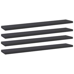 vidaXL Hylleplater 4 stk gr&aring; 60x10x1,5 cm sponplate