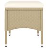 vidaXL Hagebistrosett 5 deler polyrotting og herdet glass beige
