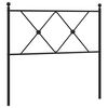 vidaXL Utskiftbar sengegavl i metall svart 90 cm