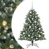 vidaXL Kunstig juletre med 150 LED gr&oslash;nn 120 cm PVC og plast og st&aring;l