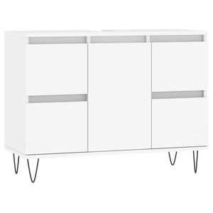 vidaXL Baderomsskap hvit 80x33x60 cm konstruert tre