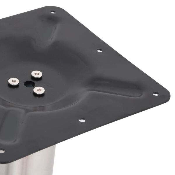 vidaXL Bordben til bistrobord sølv 70x40x72 cm rustfritt stål