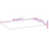 vidaXL Plate til baderomsskap ubehandlet 80x50x2 cm heltre akasie