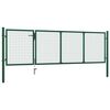 vidaXL Hageport stål 350x100 cm grønn