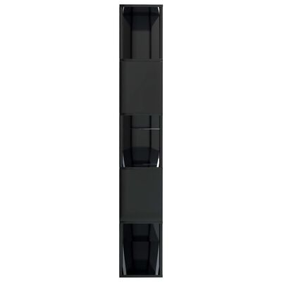 vidaXL Bokhylle/Romdeler høyglans svart 80x24x159 cm