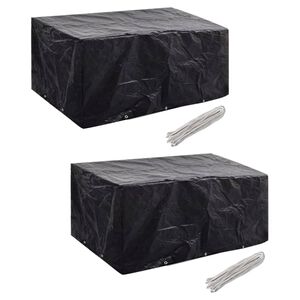 vidaXL Hagem&oslash;beltrekk 2 stk 6 personer polyrotting 10 maljer 240x140cm