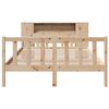 vidaXL Seng med bokhylle uten madrass 120x190 cm heltre furu