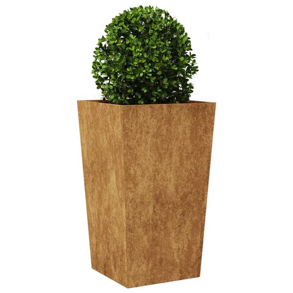 vidaXL Hageplanter 2 stk 45x45x75 cm oksidert stål
