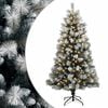 vidaXL Kunstig juletre med hengslede grener 120 cm 150 LED-lys