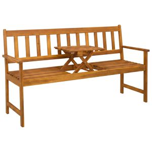 vidaXL Hagebenk 158 x 55 x 89 cm Solid akasietre Naturlig Rektangul&aelig;r