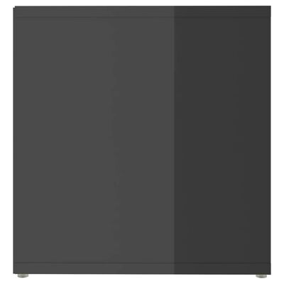 vidaXL TV-benk høyglans grå 72x35x36,5 cm sponplate