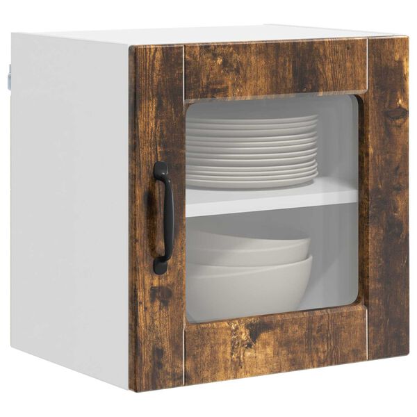 vidaXL Kj&oslash;kkenskap 2 pcs R&oslash;kt eik 40 x 31 x 40 cm Konstruert tre