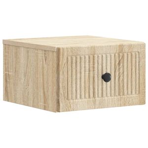 vidaXL Vegghengt Nattbord Sonoma eik 33 x 34,5 x 20 cm Konstruert tre