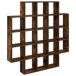 vidaXL Vegghylle R&oslash;kt Eik 100 x 13 x 100 cm Konstruert tre
