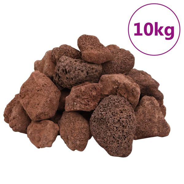 vidaXL Lavasteiner 10 kg r&oslash;d 5-8 cm