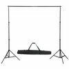 vidaXL Fotostudiosett med softbokslys, bakgrunn og reflektor