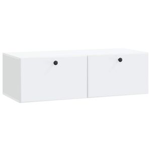 vidaXL Vegghengt TV skap 98 x 41 x 30 cm Hvit Konstruert tre