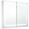 vidaXL LED-speilskap til bad 80x12,2x68 cm