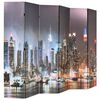 vidaXL Sammenleggbar romdeler 228x170 cm New York natt
